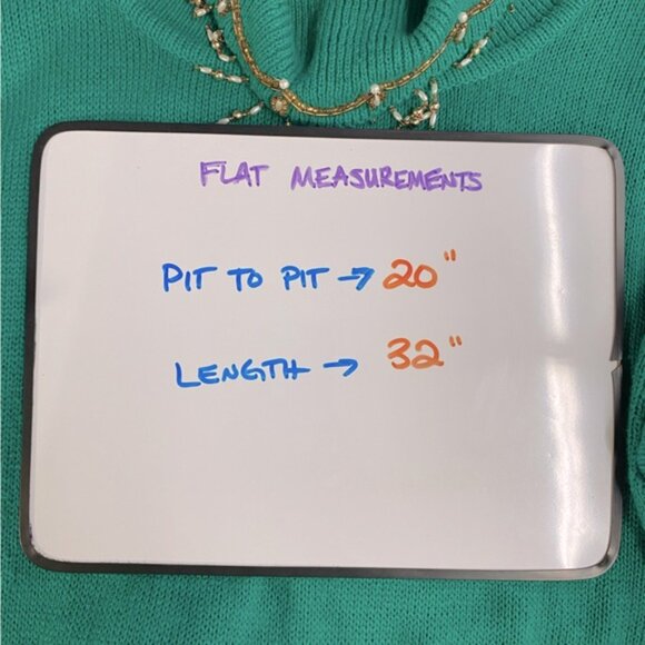 Vintage Victoria Jones Beaded Oversized Green Ramie Cotton Cowl Neck Sweater L - Picture 5 of 16